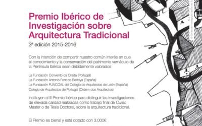 III Premio Ibérico de Investigación sobre Arquitectura Tradicional 2015-2016