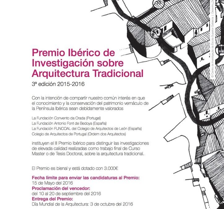 III Premio Ibérico de Investigación sobre Arquitectura Tradicional 2015-2016