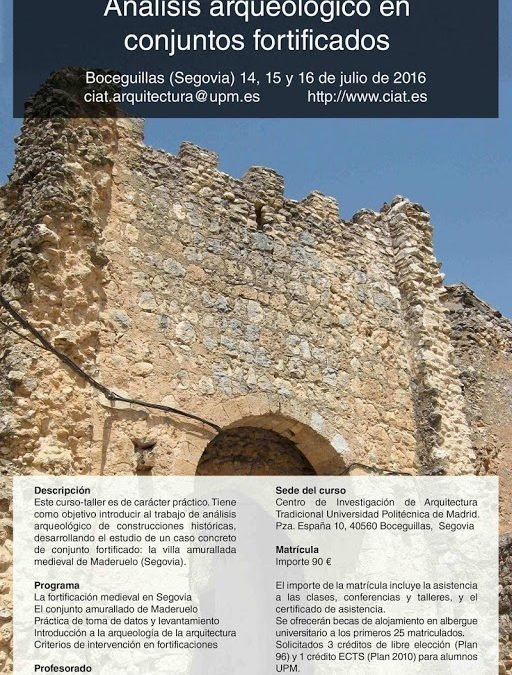 V Curso -Taller de arqueología de la arquitectura